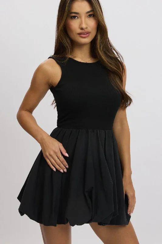 Black Bubble Dress Mini