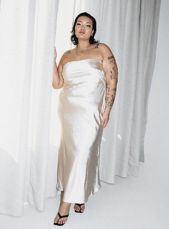 Haley Maxi Dress Champagne Curve