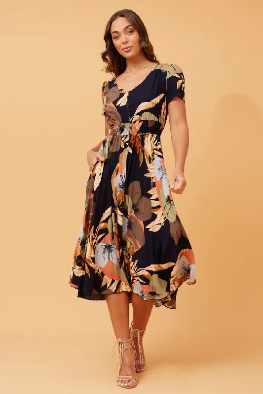 KEGAN FLORAL MIDI DRESS