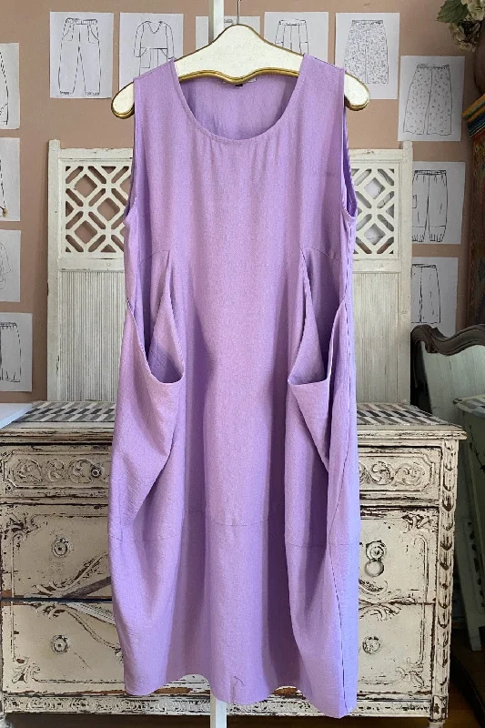 Lavender Two Pocket Tank Dress