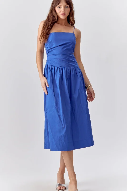 Molly One Shoulder Poplin Dress