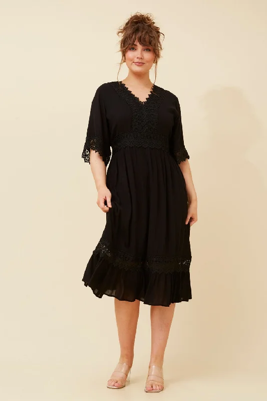 NAYLA LACE MIDI DRESS