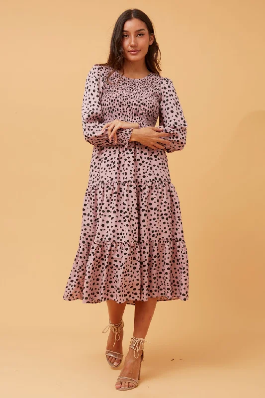 SHERRY ANIMAL PRINT MIDI DRESS