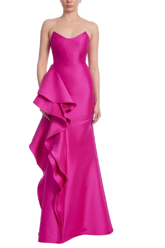 Strapless Gown with Pointed Sweetheart Neckline